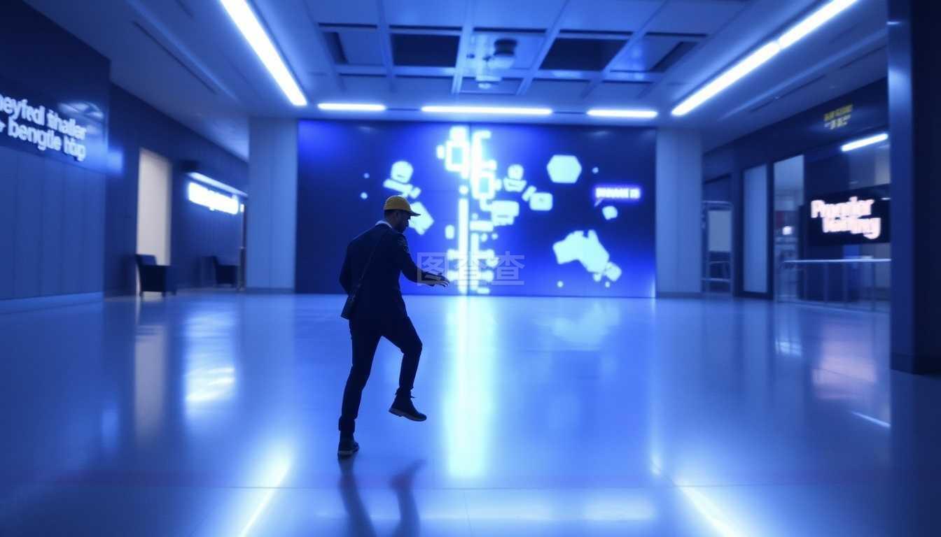 技术背景代表高科技的抽象和旋转
